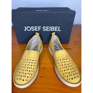Josef Seibel Sofie 27 Yellow Slip-On Comfort Shoes Size 37 / 6 Leather
